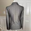 LE SUIT Women Gray Charcoal Metallic Polyester Peak Collar Blazer Suit Size 10