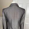 LE SUIT Women Gray Charcoal Metallic Polyester Peak Collar Blazer Suit Size 10