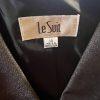 LE SUIT Women Gray Charcoal Metallic Polyester Peak Collar Blazer Suit Size 10