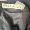 Alice + Olivia Delora Fitted Dress Size 2 Crew Neck Palace Daffodil Stretch Midi