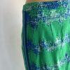 Tracy Reese Viscose Rayon Pencil Skirt Size 8 Green Blue Abstract Ribbon Stretch