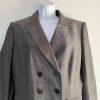 Tahari ASL Polyester Rayon Pant Suit Size 12 Gray Double Breasted Career 2PC New