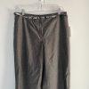 Tahari ASL Polyester Rayon Pant Suit Size 12 Gray Double Breasted Career 2PC New