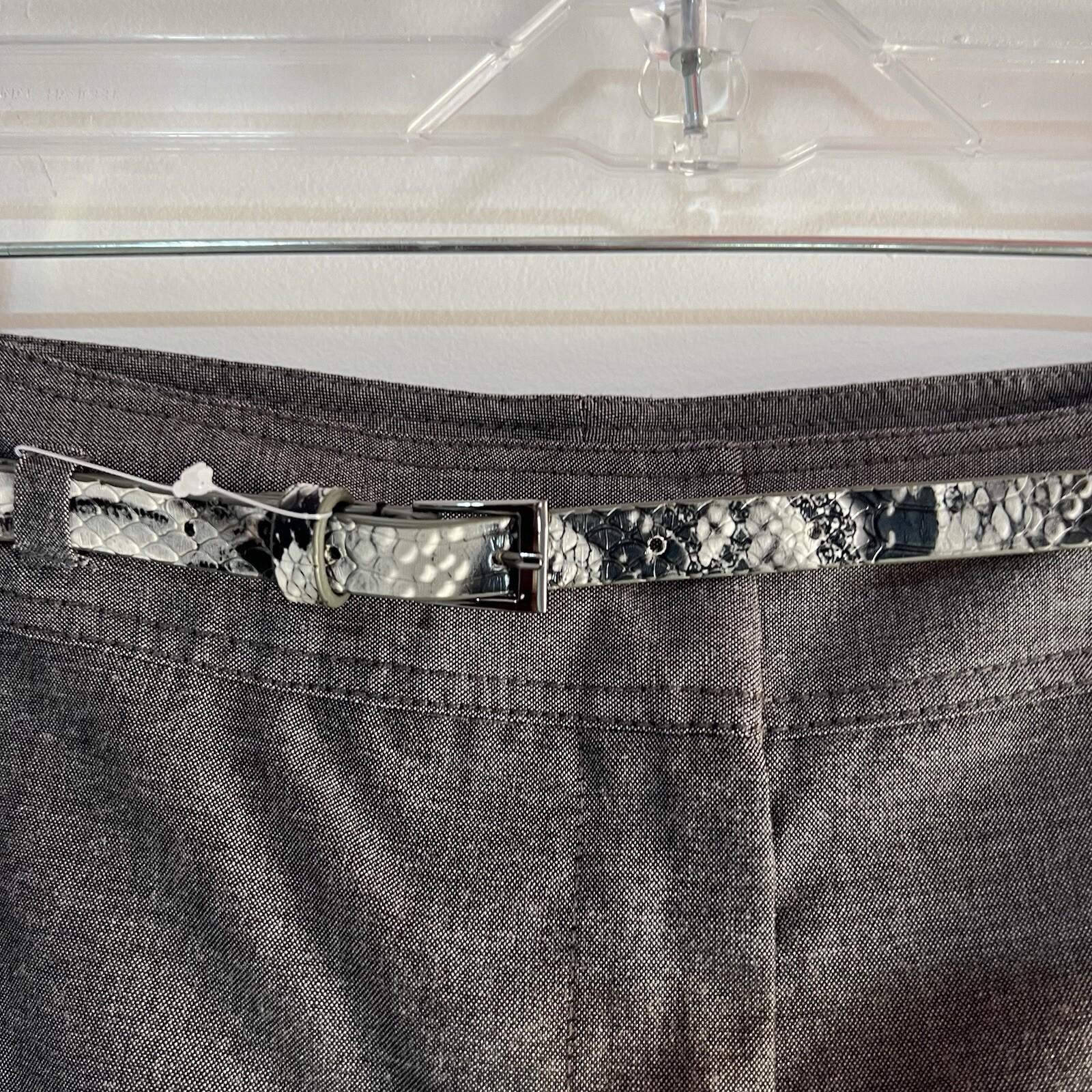 Tahari ASL Polyester Rayon Pant Suit Size 12 Gray Double Breasted Career 2PC New
