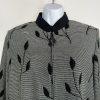 St John Collection By Marie Gray Knit Jacket Size 8 Zip Up Front Leaf Print