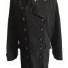 New York and Company Women Black Double Breasted Rain Coat Trench size Large