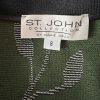 St John Collection By Marie Gray Knit Jacket Size 8 Zip Up Front Leaf Print