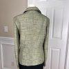 KASPER 2PC Green Black Polyester Notch Collar Skirt (Size 12P) Suit (Size 12)
