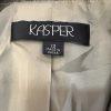 KASPER 2PC Green Black Polyester Notch Collar Skirt (Size 12P) Suit (Size 12)