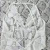 Savage Fenty Bodysuit Size 1X White Teddy Lingerie Sexy Sheer Mesh Lace New