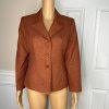10-3024.jpg Collections For Le Suit Polyester Lined Blazer 8P Burnt Orange Notch Collar