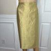 Le Suit Polyester Rayon Skirt Suit Size 14 Mustard Wide Collar 2 Piece Women New