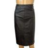 Kasper Women  Genuine Leather Pencil Skirt  Size 8P Brown Lined Business Career