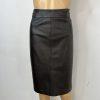 Kasper Women  Genuine Leather Pencil Skirt  Size 8P Brown Lined Business Career