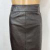 Kasper Women  Genuine Leather Pencil Skirt  Size 8P Brown Lined Business Career