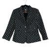 Vince Camuto Polyester Blazer Size 4 Black White Notch Collar Career Business