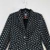 Vince Camuto Polyester Blazer Size 4 Black White Notch Collar Career Business