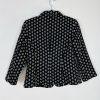 Vince Camuto Polyester Blazer Size 4 Black White Notch Collar Career Business