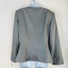 John Meyer Polyester Skirt Suit Size 14 Light Gray Ruffle Collarless 2PC New