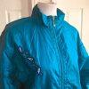 10-308.jpg BOLO SPIRIT Vintage Rare Women Teal Nylon 2PC Track Pant Sweat Suit Size M