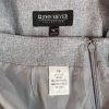 John Meyer Polyester Skirt Suit Size 14 Light Gray Ruffle Collarless 2PC New