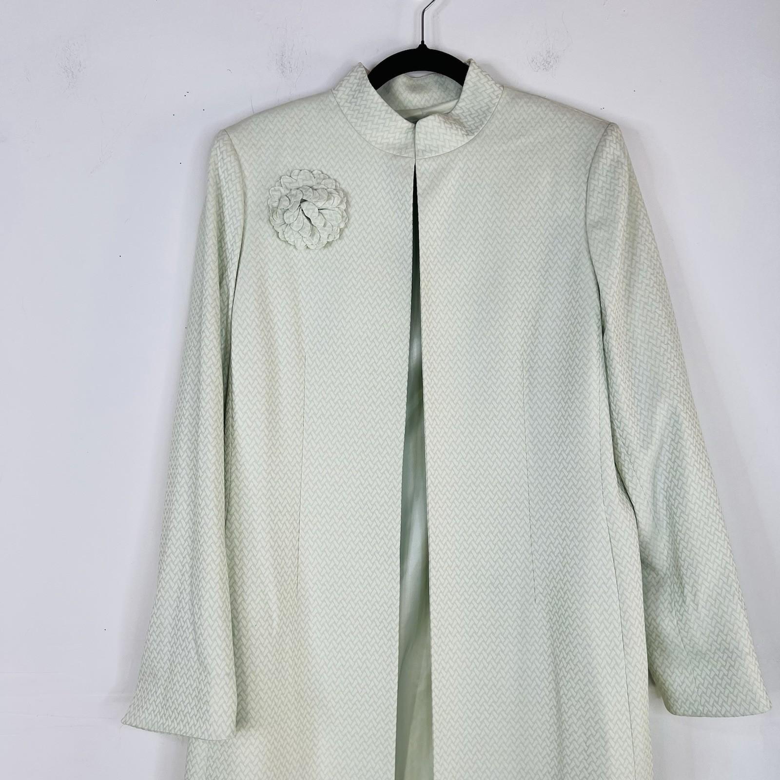 Tahari ASL Women Polyester Rayon Skirt Suit Size 10 Green Mid Length Career