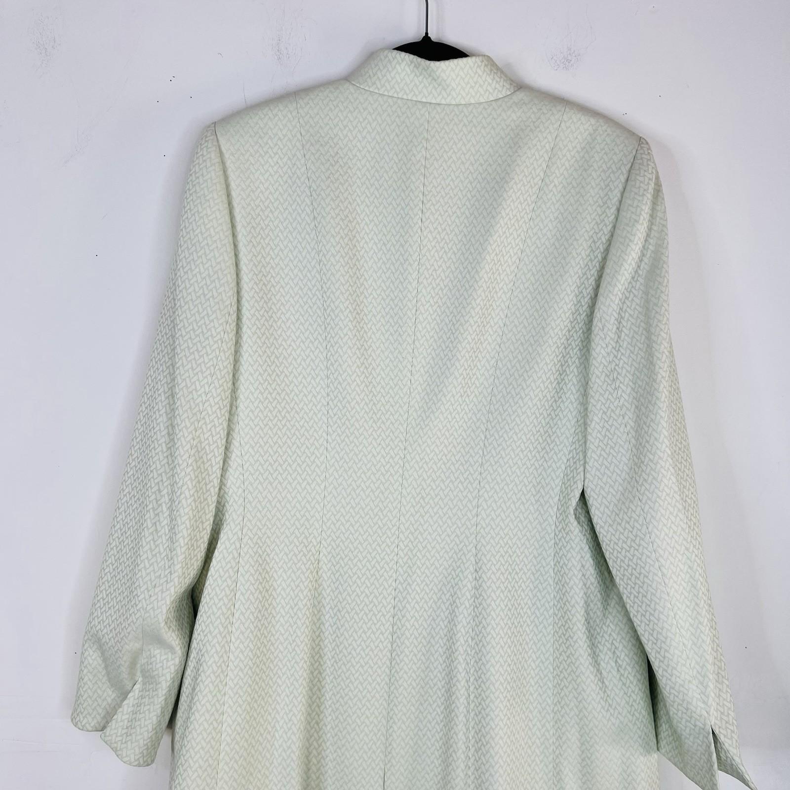 Tahari ASL Women Polyester Rayon Skirt Suit Size 10 Green Mid Length Career