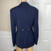 John Meyer Polyester Pant Suit Top 14 Beaded Navy Blue Twill Cocktail 2PC New