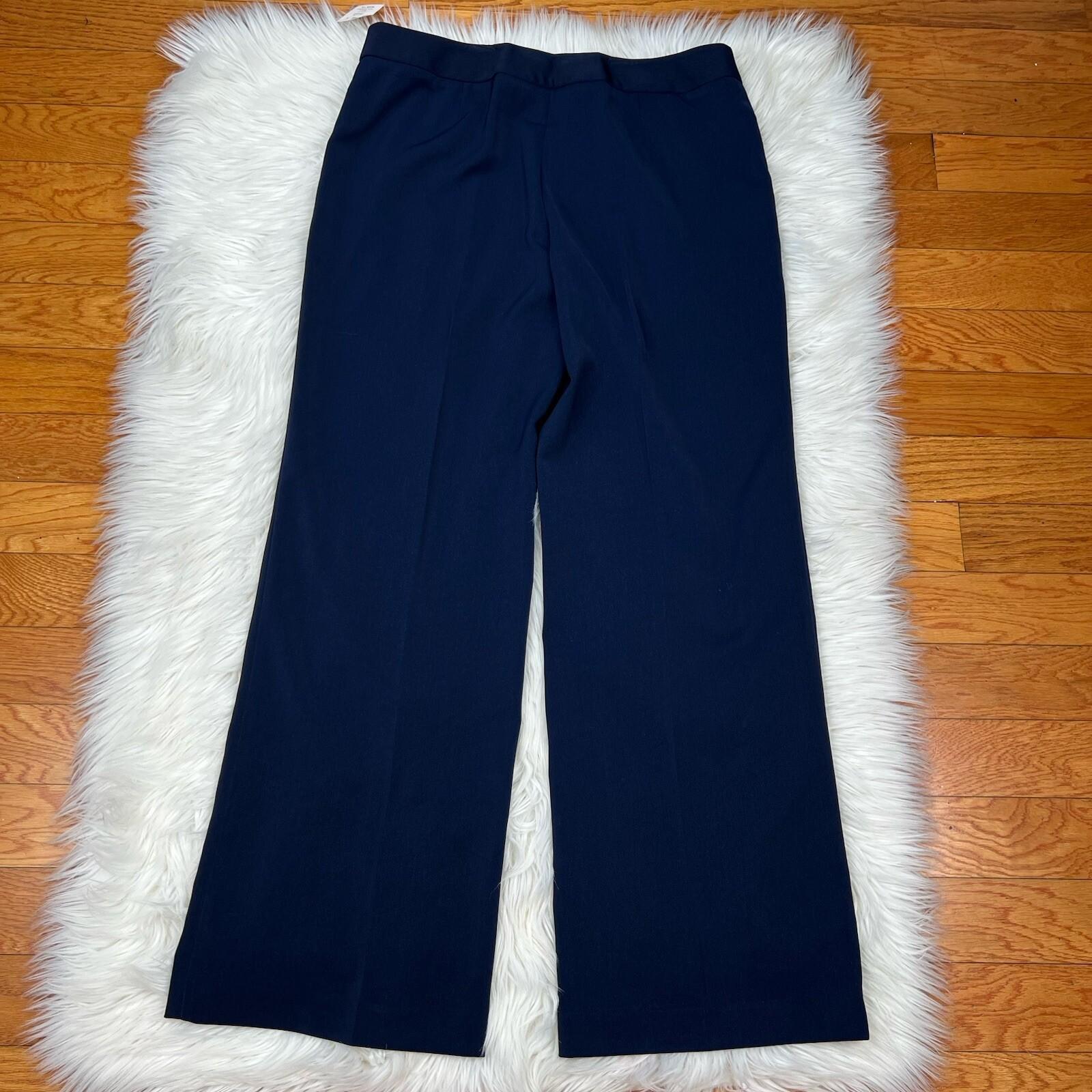 John Meyer Polyester Pant Suit Top 14 Beaded Navy Blue Twill Cocktail 2PC New