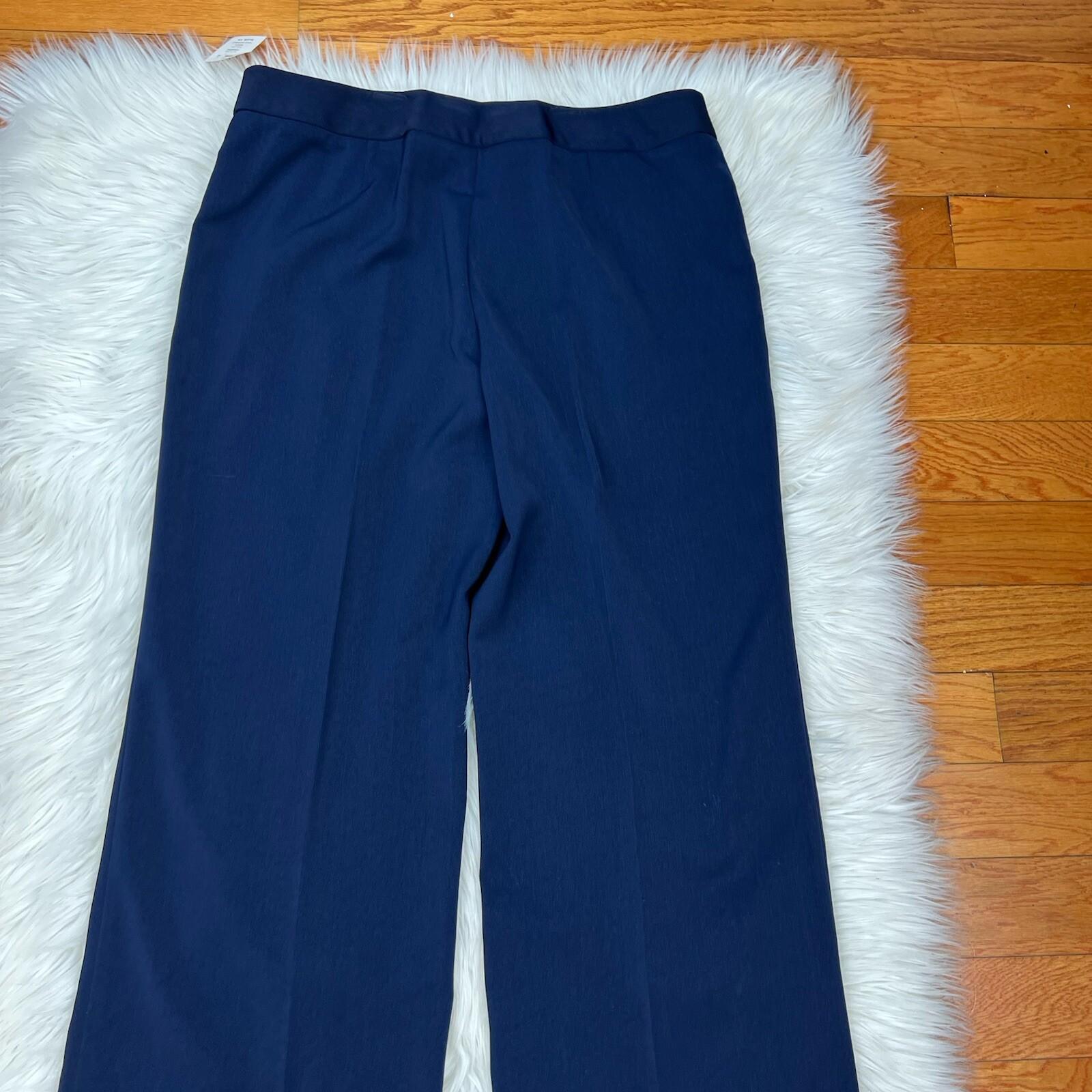 John Meyer Polyester Pant Suit Top 14 Beaded Navy Blue Twill Cocktail 2PC New