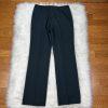 LE SUIT Polyester Pant Suit Size 6 Green Striped Peak Collar Career Lined 2PC