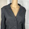 Nine West Women Polyester Pant Suit Size 4 Black Pinstriped Lined Career 2PC