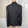 Nine West Women Polyester Pant Suit Size 4 Black Pinstriped Lined Career 2PC