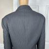 Nine West Women Polyester Pant Suit Size 4 Black Pinstriped Lined Career 2PC