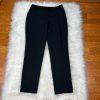 Nine West Women Polyester Pant Suit Size 4 Black Pinstriped Lined Career 2PC