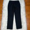 Nine West Women Polyester Pant Suit Size 4 Black Pinstriped Lined Career 2PC