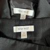 Nine West Women Polyester Pant Suit Size 4 Black Pinstriped Lined Career 2PC