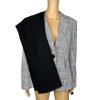 John Meyer Women Polyester Pant Suit Size 10 Black White Peak Collar 2PC New