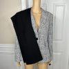 John Meyer Women Polyester Pant Suit Size 10 Black White Peak Collar 2PC New