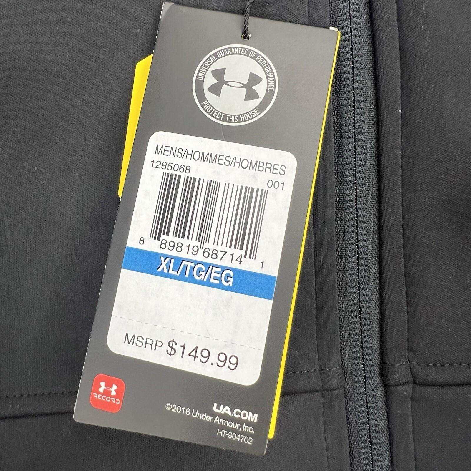 Under Armour Jacket Black XL Windproof Water Resistant Storm Full Zipper New