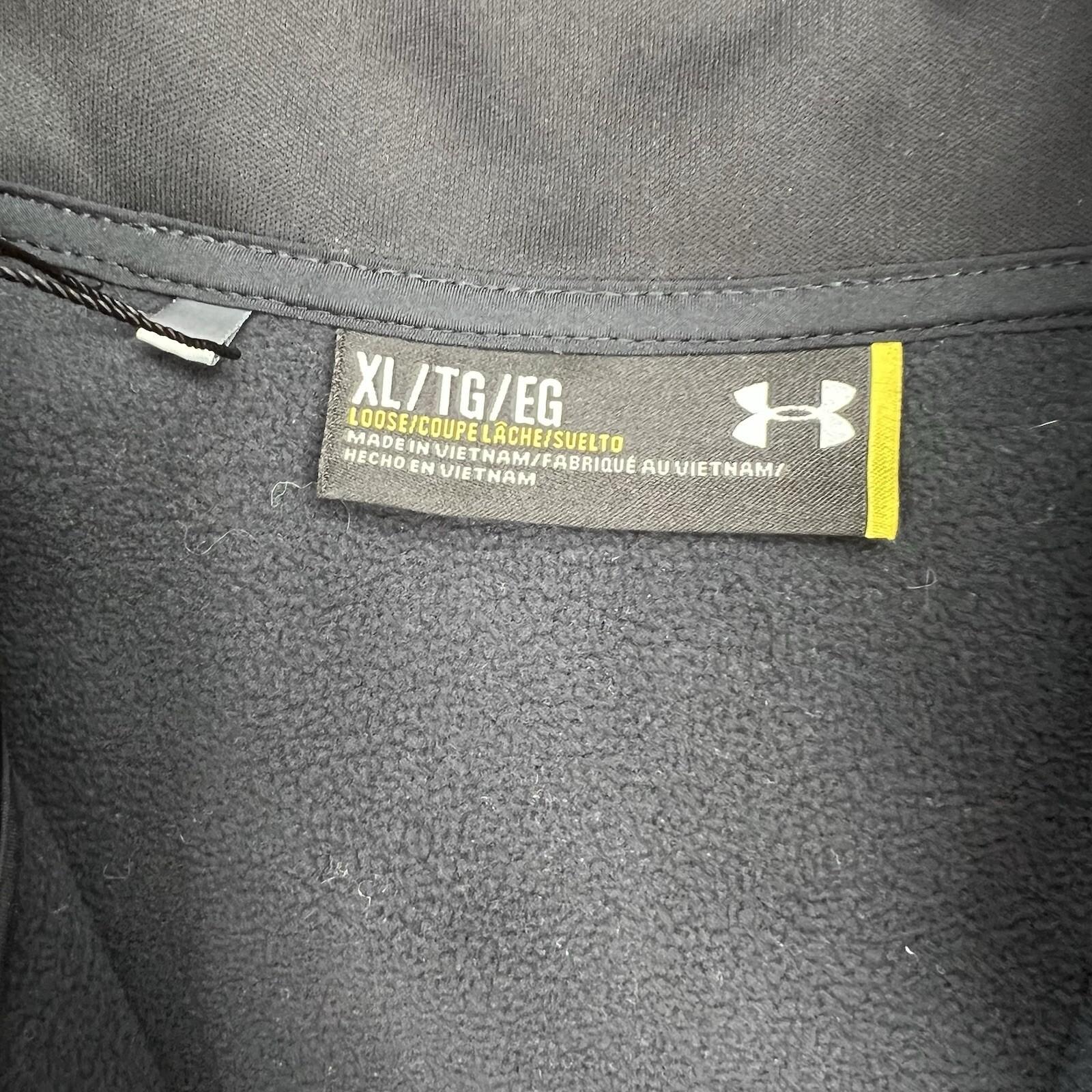 Under Armour Jacket Black XL Windproof Water Resistant Storm Full Zipper New