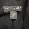 10-3178.jpg Banana Republic Wool Spandex Blazer Size 8 Black Striped Noth Collar Pockets