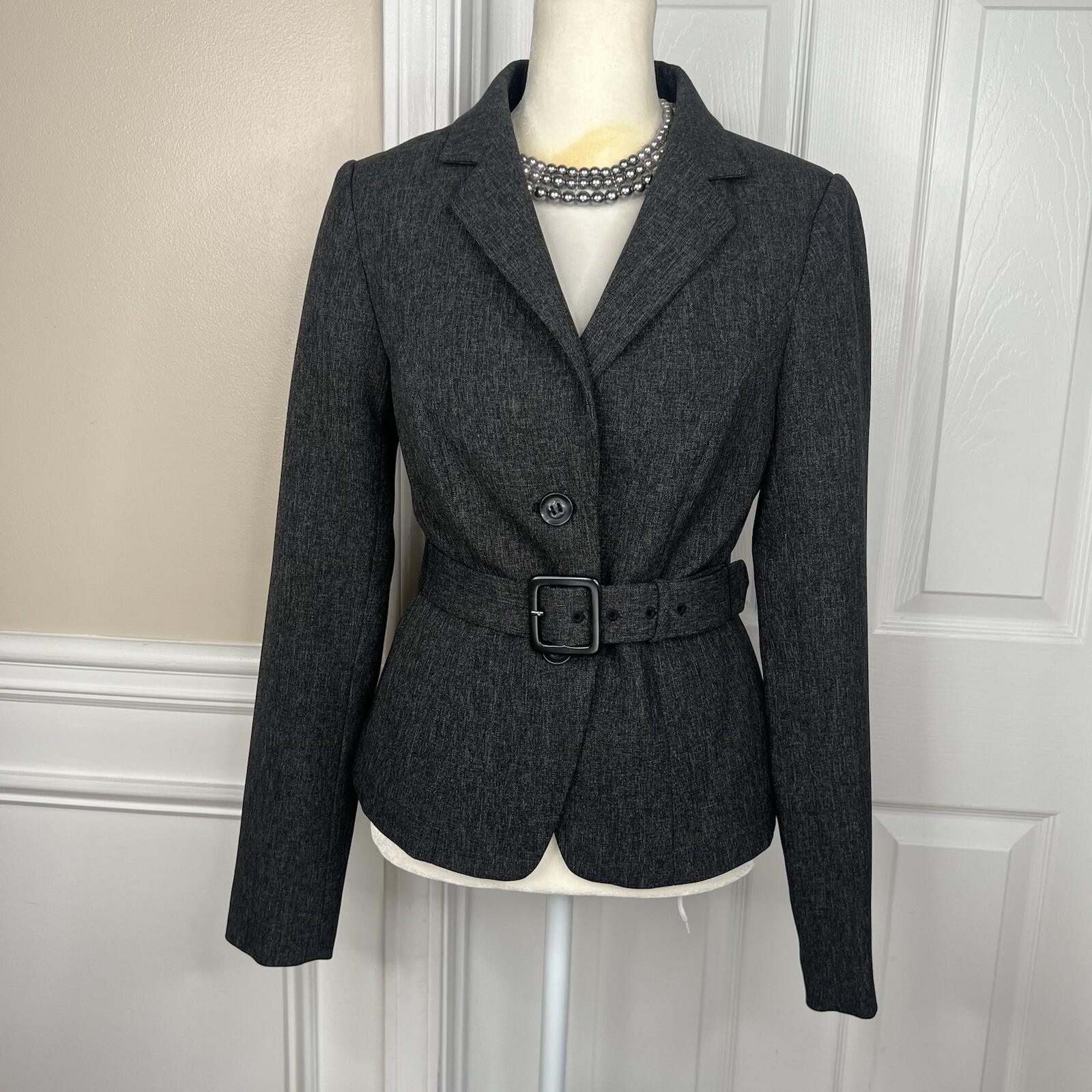 The Limited Viscose Stretch Blend Pant 2 Suit XS Gray Belted Notch Collar 2PC