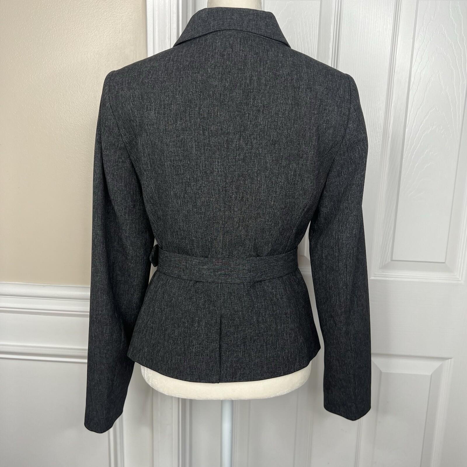 The Limited Viscose Stretch Blend Pant 2 Suit XS Gray Belted Notch Collar 2PC