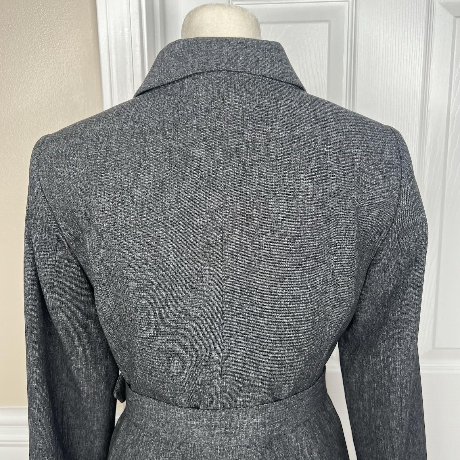 The Limited Viscose Stretch Blend Pant 2 Suit XS Gray Belted Notch Collar 2PC