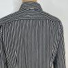 10-3193.jpg Lauren Ralph Lauren Women Cotton Button Up Shirt 12 Black White Striped Ruffle