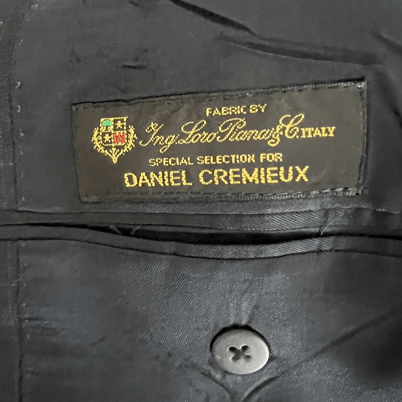 Cremieux Loro Piana Wool Blazer Men 43R Black Striped Lined
