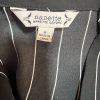 Nanette Lepore Asymmetrical Dress 8 Black White Striped Flutter Sleeve V neck