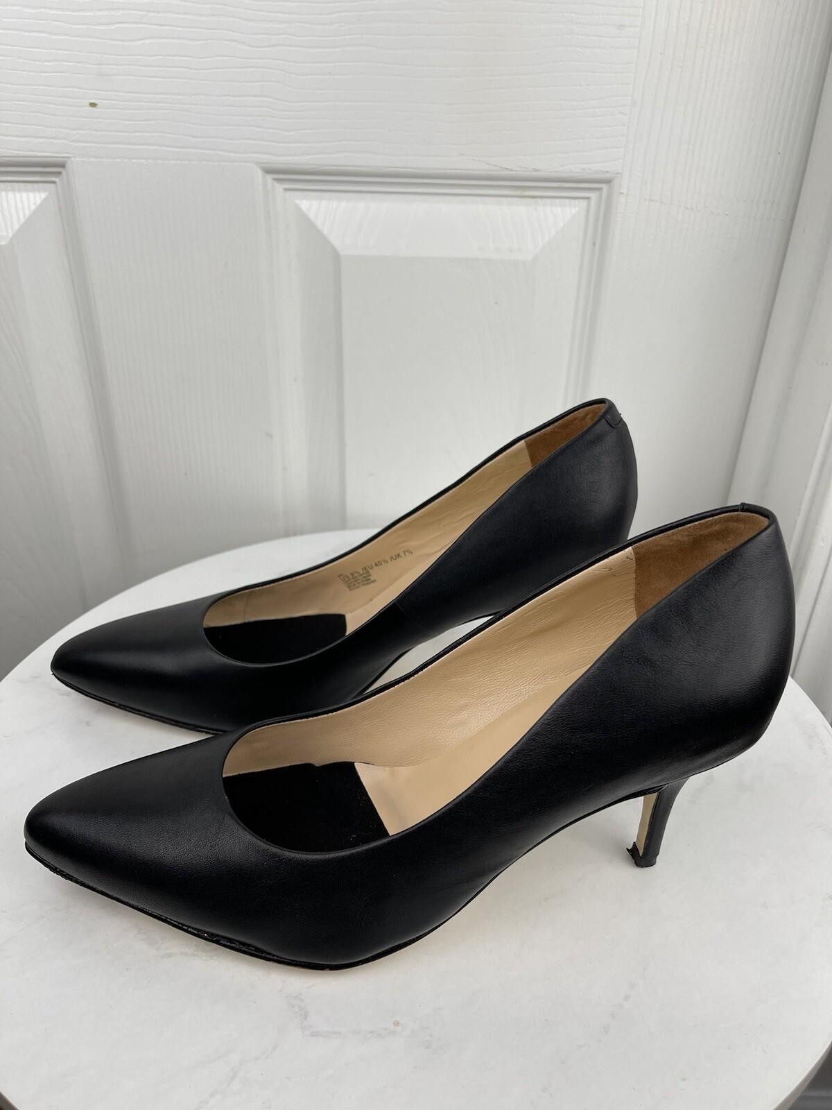 UKIES Nanogel Technology Black Leather Pumps Shoes Size 9.5
