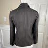 10-3236.jpg KASPER Women 2PC Chocolate Brown Striped Single Breasted Pant Suit Size 8P